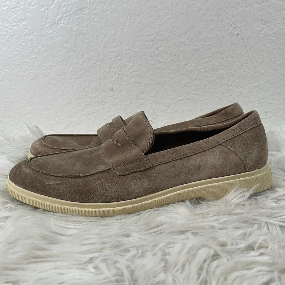 CALVIN KLEIN Men’s Trapper Slip-On Penny Loafers Leather Suede Shoes Size 8 - Picture 7 of 11